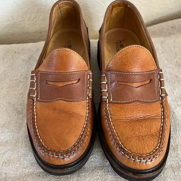 Orvis Other - Orvis Men's Leather Casual Gumlite Vibram Soles Slip-On Penny Loafers Sz 8 1/2